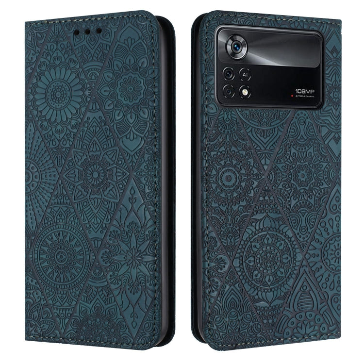 Ethnic Embossed Adsorption Leather Phone Case, For Xiaomi Poco X4 Pro 5G, For Xiaomi Redmi 10, For Xiaomi Poco M4 Pro 5G, For Xiaomi Poco X3 NFC