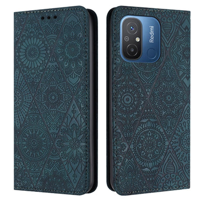 Ethnic Embossed Adsorption Leather Phone Case, For Xiaomi Redmi 12C, For Xiaomi Redmi A1+, For Xiaomi 12T / 12T Pro, For Xiaomi Redmi A1