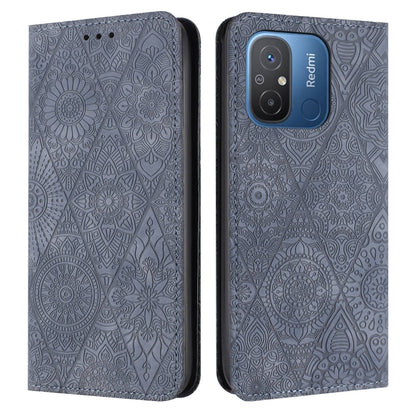 Ethnic Embossed Adsorption Leather Phone Case, For Xiaomi Redmi 12C, For Xiaomi Redmi A1+, For Xiaomi 12T / 12T Pro, For Xiaomi Redmi A1