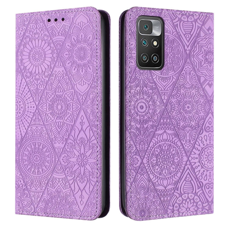 Ethnic Embossed Adsorption Leather Phone Case, For Xiaomi Poco X4 Pro 5G, For Xiaomi Redmi 10, For Xiaomi Poco M4 Pro 5G, For Xiaomi Poco X3 NFC
