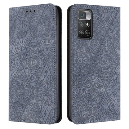 Ethnic Embossed Adsorption Leather Phone Case, For Xiaomi Poco X4 Pro 5G, For Xiaomi Redmi 10, For Xiaomi Poco M4 Pro 5G, For Xiaomi Poco X3 NFC