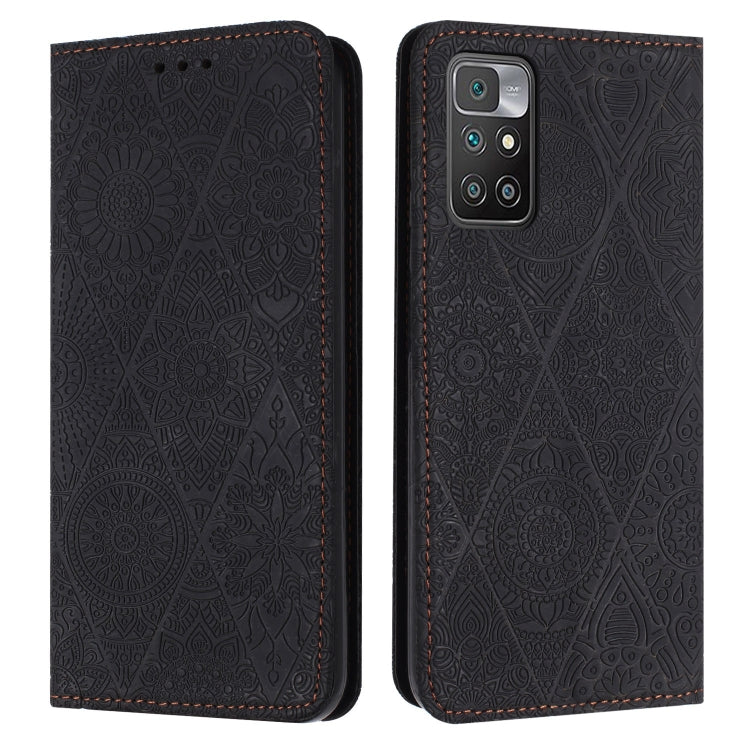 Ethnic Embossed Adsorption Leather Phone Case, For Xiaomi Poco X4 Pro 5G, For Xiaomi Redmi 10, For Xiaomi Poco M4 Pro 5G, For Xiaomi Poco X3 NFC
