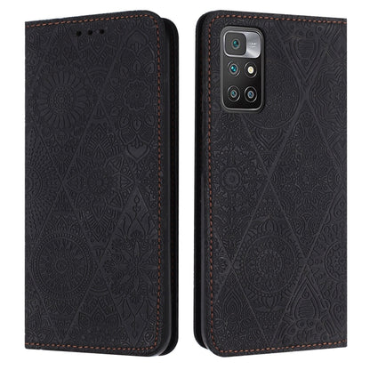 Ethnic Embossed Adsorption Leather Phone Case, For Xiaomi Poco X4 Pro 5G, For Xiaomi Redmi 10, For Xiaomi Poco M4 Pro 5G, For Xiaomi Poco X3 NFC