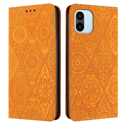 Ethnic Embossed Adsorption Leather Phone Case, For Xiaomi Redmi 12C, For Xiaomi Redmi A1+, For Xiaomi 12T / 12T Pro, For Xiaomi Redmi A1