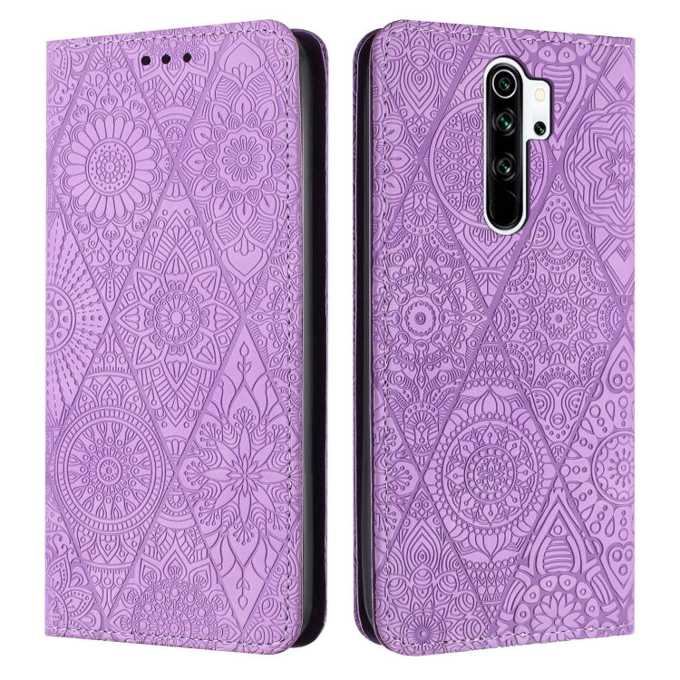 Ethnic Embossed Adsorption Leather Phone Case, For Xiaomi Redmi 9A, For Xiaomi Redmi 9, For Redmi Note 9, For Redmi Note 9 Pro