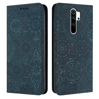 Ethnic Embossed Adsorption Leather Phone Case, For Xiaomi Redmi 9A, For Xiaomi Redmi 9, For Redmi Note 9, For Redmi Note 9 Pro