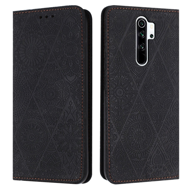 Ethnic Embossed Adsorption Leather Phone Case, For Xiaomi Redmi 9A, For Xiaomi Redmi 9, For Redmi Note 9, For Redmi Note 9 Pro