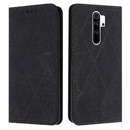 Ethnic Embossed Adsorption Leather Phone Case, For Xiaomi Redmi 9A, For Xiaomi Redmi 9, For Redmi Note 9, For Redmi Note 9 Pro