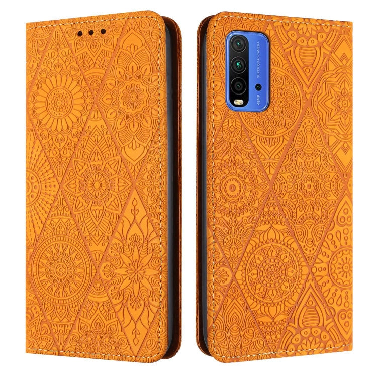 Ethnic Embossed Adsorption Leather Phone Case, For Xiaomi 11 Lite, For Redmi Note 10 Pro, For Redmi Note 10 4G, For Xiaomi Redmi 9T