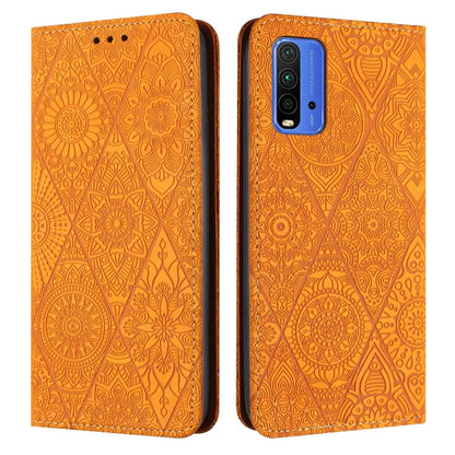 Ethnic Embossed Adsorption Leather Phone Case, For Xiaomi 11 Lite, For Redmi Note 10 Pro, For Redmi Note 10 4G, For Xiaomi Redmi 9T