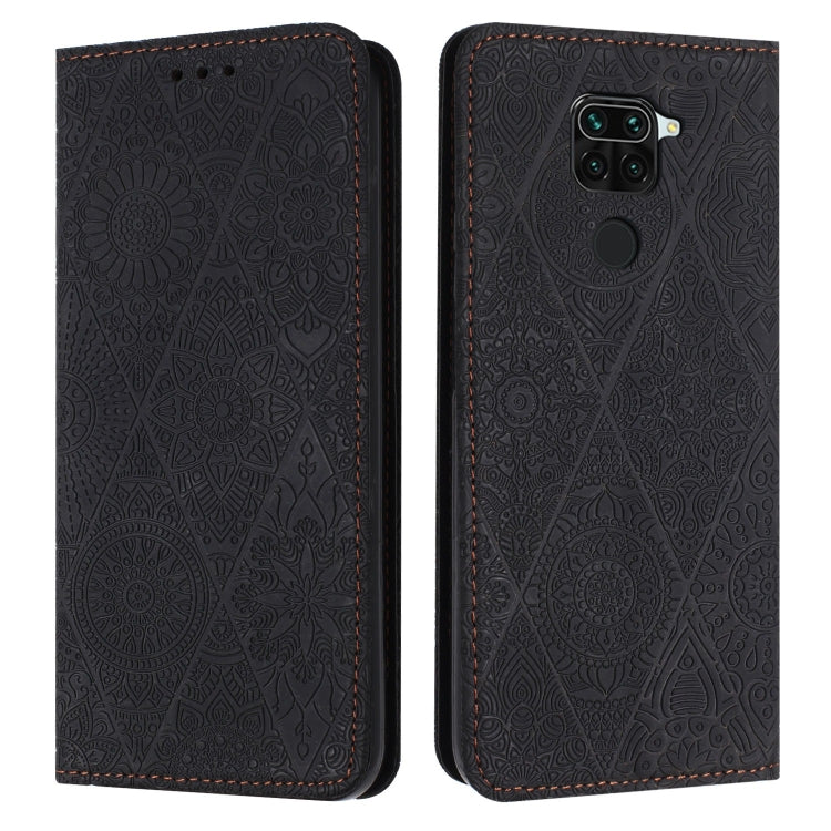 Ethnic Embossed Adsorption Leather Phone Case, For Xiaomi Redmi 9A, For Xiaomi Redmi 9, For Redmi Note 9, For Redmi Note 9 Pro