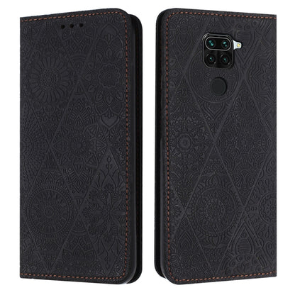 Ethnic Embossed Adsorption Leather Phone Case, For Xiaomi Redmi 9A, For Xiaomi Redmi 9, For Redmi Note 9, For Redmi Note 9 Pro