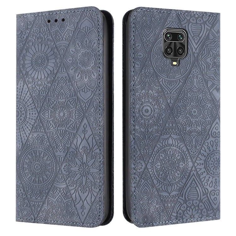 Ethnic Embossed Adsorption Leather Phone Case, For Xiaomi Redmi 9A, For Xiaomi Redmi 9, For Redmi Note 9, For Redmi Note 9 Pro