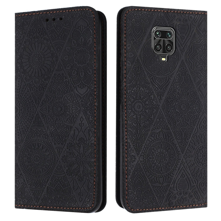Ethnic Embossed Adsorption Leather Phone Case, For Xiaomi Redmi 9A, For Xiaomi Redmi 9, For Redmi Note 9, For Redmi Note 9 Pro
