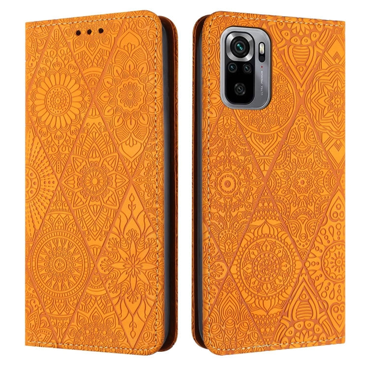 Ethnic Embossed Adsorption Leather Phone Case, For Xiaomi 11 Lite, For Redmi Note 10 Pro, For Redmi Note 10 4G, For Xiaomi Redmi 9T