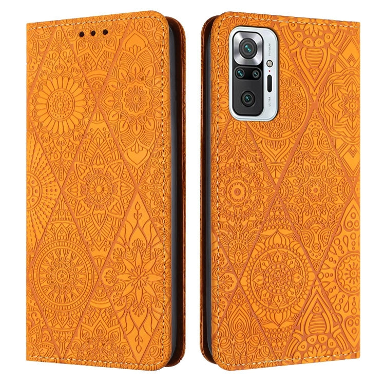 Ethnic Embossed Adsorption Leather Phone Case, For Xiaomi 11 Lite, For Redmi Note 10 Pro, For Redmi Note 10 4G, For Xiaomi Redmi 9T