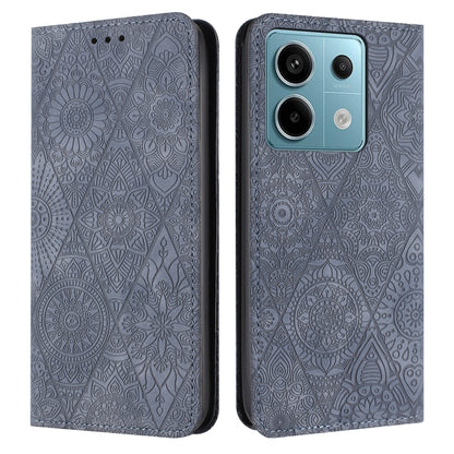 Ethnic Embossed Adsorption Leather Phone Case, For Xiaomi Redmi 13 4G, For Xiaomi Redmi Note 13 5G, For Xiaomi Redmi 13C, For Xiaomi Redmi Note 13 Pro 5G