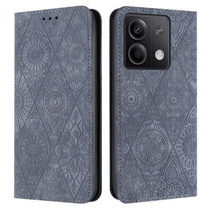 Ethnic Embossed Adsorption Leather Phone Case, For Xiaomi Redmi 13 4G, For Xiaomi Redmi Note 13 5G, For Xiaomi Redmi 13C, For Xiaomi Redmi Note 13 Pro 5G