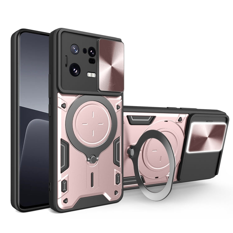 CD Texture Sliding Camshield Magnetic Holder Phone Case, For Xiaomi 13 Lite / Civi 2 5G, For Xiaomi 13 Pro, For Xiaomi 13, For Xiaomi 12T / 12T Pro