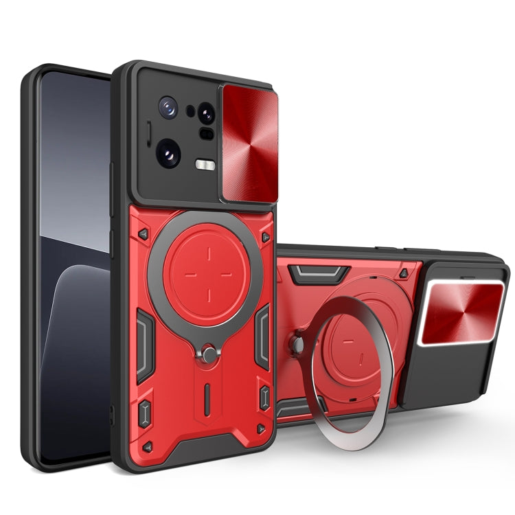 CD Texture Sliding Camshield Magnetic Holder Phone Case, For Xiaomi 13 Lite / Civi 2 5G, For Xiaomi 13 Pro, For Xiaomi 13, For Xiaomi 12T / 12T Pro