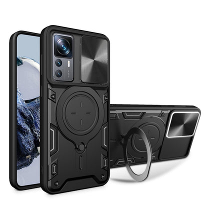 CD Texture Sliding Camshield Magnetic Holder Phone Case, For Xiaomi 13 Lite / Civi 2 5G, For Xiaomi 13 Pro, For Xiaomi 13, For Xiaomi 12T / 12T Pro