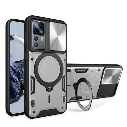 CD Texture Sliding Camshield Magnetic Holder Phone Case, For Xiaomi 13 Lite / Civi 2 5G, For Xiaomi 13 Pro, For Xiaomi 13, For Xiaomi 12T / 12T Pro