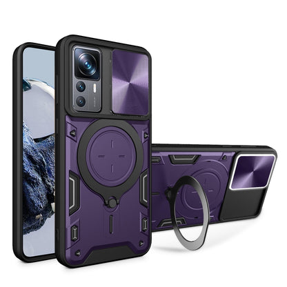 CD Texture Sliding Camshield Magnetic Holder Phone Case, For Xiaomi 13 Lite / Civi 2 5G, For Xiaomi 13 Pro, For Xiaomi 13, For Xiaomi 12T / 12T Pro
