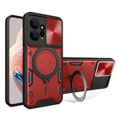 CD Texture Sliding Camshield Magnetic Holder Phone Case, For Xiaomi Redmi Note 12S 4G, For Xiaomi Redmi Note 12 4G, For Xiaomi Redmi Note 12 Pro 5G, For Xiaomi Redmi 12C