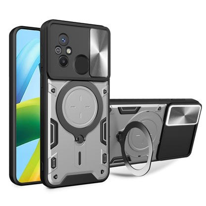 CD Texture Sliding Camshield Magnetic Holder Phone Case, For Xiaomi Redmi Note 12S 4G, For Xiaomi Redmi Note 12 4G, For Xiaomi Redmi Note 12 Pro 5G, For Xiaomi Redmi 12C