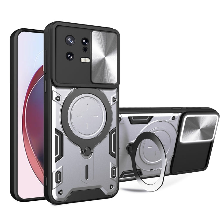 CD Texture Sliding Camshield Magnetic Holder Phone Case, For Xiaomi 13 Lite / Civi 2 5G, For Xiaomi 13 Pro, For Xiaomi 13, For Xiaomi 12T / 12T Pro