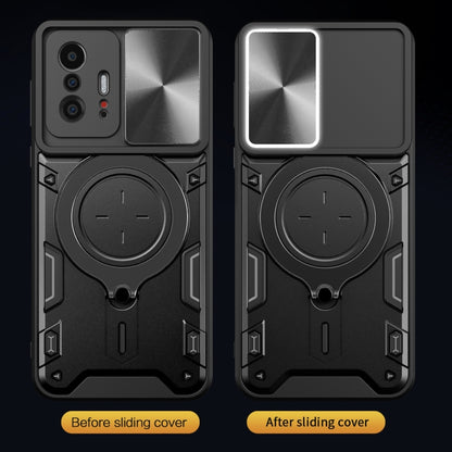 CD Texture Sliding Camshield Magnetic Holder Phone Case, For Xiaomi 11T, For Xiaomi Mi 11 Lite 4G / 5G, For Xiaomi Redmi Note 10 Pro 4G, For Xiaomi Redmi Note 9 4G