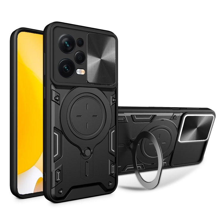 CD Texture Sliding Camshield Magnetic Holder Phone Case, For Xiaomi Redmi Note 12S 4G, For Xiaomi Redmi Note 12 4G, For Xiaomi Redmi Note 12 Pro 5G, For Xiaomi Redmi 12C