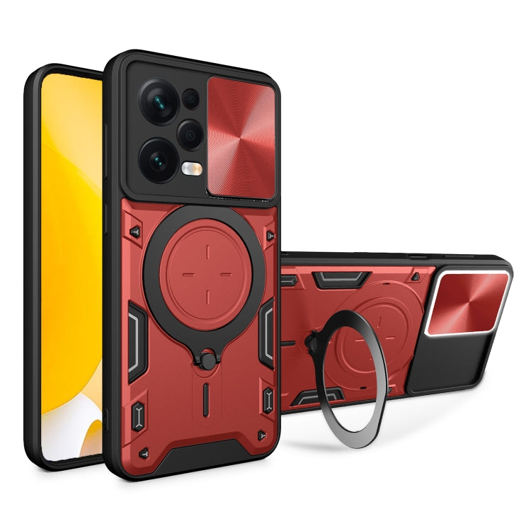 CD Texture Sliding Camshield Magnetic Holder Phone Case, For Xiaomi Redmi Note 12S 4G, For Xiaomi Redmi Note 12 4G, For Xiaomi Redmi Note 12 Pro 5G, For Xiaomi Redmi 12C