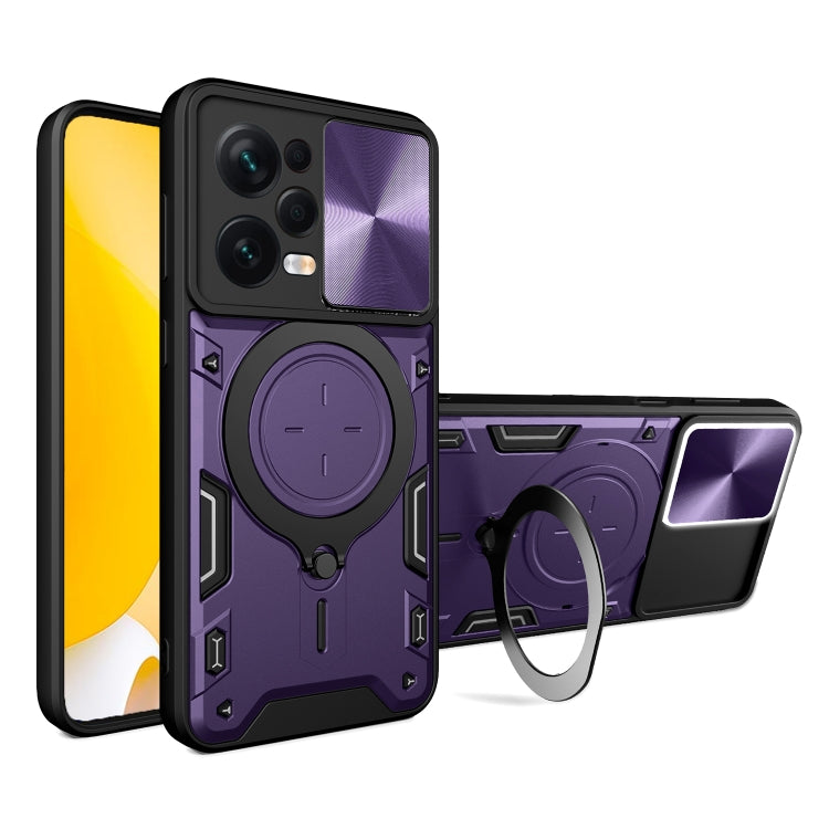 CD Texture Sliding Camshield Magnetic Holder Phone Case, For Xiaomi Redmi Note 12S 4G, For Xiaomi Redmi Note 12 4G, For Xiaomi Redmi Note 12 Pro 5G, For Xiaomi Redmi 12C
