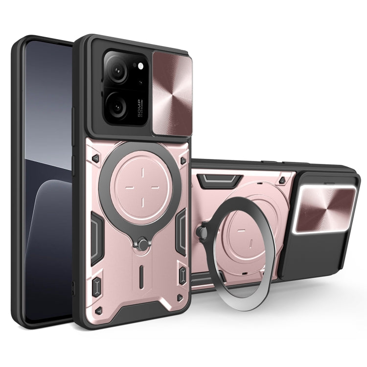 CD Texture Sliding Camshield Magnetic Holder Phone Case, For Xiaomi Redmi Note 13 Pro 5G, For Xiaomi 13T / Redmi K60 Ultra, For Xiaomi Redmi Note 12 Turbo, For Xiaomi Poco F5 Pro/Redmi K60