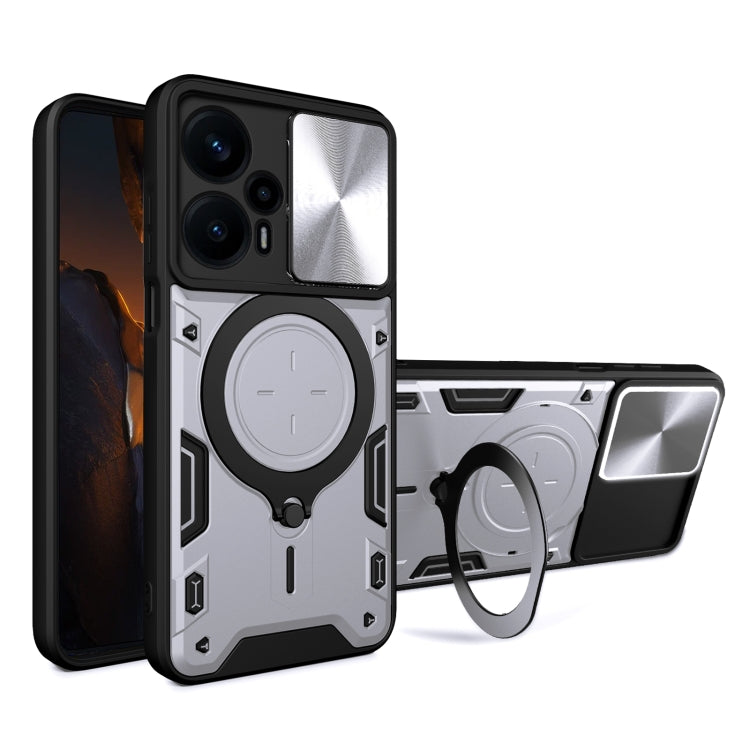CD Texture Sliding Camshield Magnetic Holder Phone Case, For Xiaomi Redmi Note 13 Pro 5G, For Xiaomi 13T / Redmi K60 Ultra, For Xiaomi Redmi Note 12 Turbo, For Xiaomi Poco F5 Pro/Redmi K60