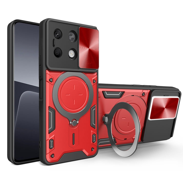 CD Texture Sliding Camshield Magnetic Holder Phone Case, For Xiaomi Redmi A3, For Xiaomi Redmi 13C 5G Global, For Xiaomi Redmi Note 13 5G, For Xiaomi Redmi 13C 4G