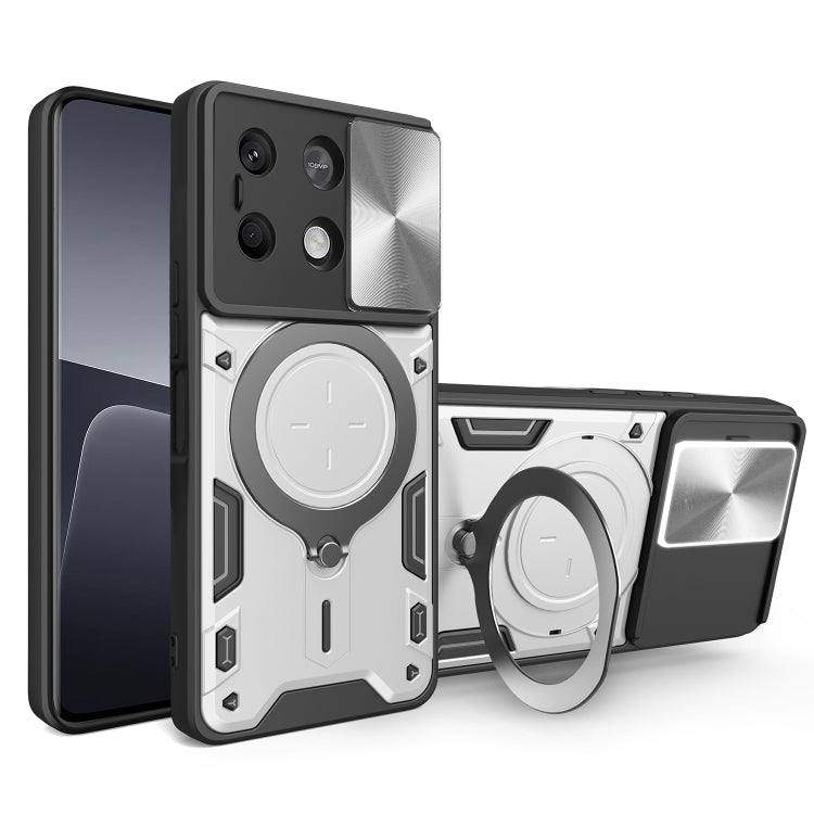 CD Texture Sliding Camshield Magnetic Holder Phone Case, For Xiaomi Redmi A3, For Xiaomi Redmi 13C 5G Global, For Xiaomi Redmi Note 13 5G, For Xiaomi Redmi 13C 4G