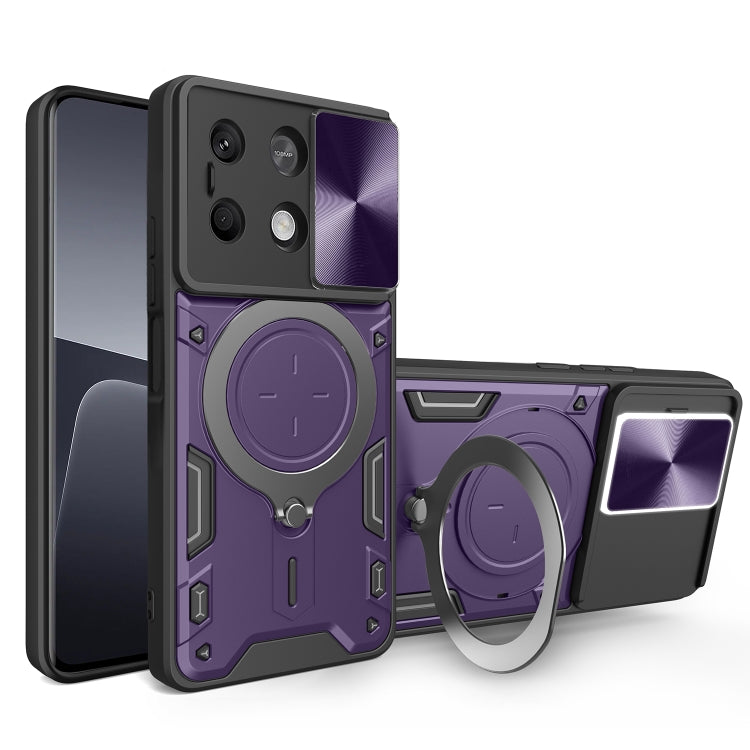 CD Texture Sliding Camshield Magnetic Holder Phone Case, For Xiaomi Redmi A3, For Xiaomi Redmi 13C 5G Global, For Xiaomi Redmi Note 13 5G, For Xiaomi Redmi 13C 4G