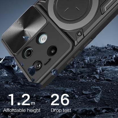 CD Texture Sliding Camshield Magnetic Holder Phone Case, For Xiaomi Redmi Note 13 Pro 5G, For Xiaomi 13T / Redmi K60 Ultra, For Xiaomi Redmi Note 12 Turbo, For Xiaomi Poco F5 Pro/Redmi K60