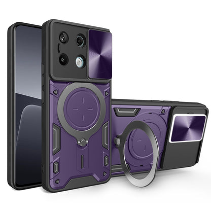 CD Texture Sliding Camshield Magnetic Holder Phone Case, For Xiaomi Redmi Note 13 Pro 5G, For Xiaomi 13T / Redmi K60 Ultra, For Xiaomi Redmi Note 12 Turbo, For Xiaomi Poco F5 Pro/Redmi K60