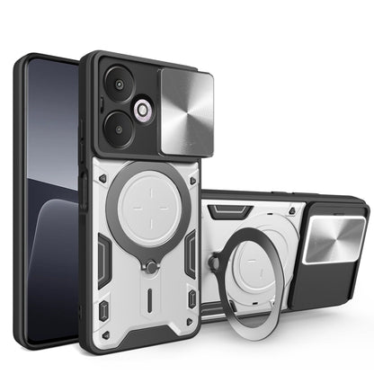 CD Texture Sliding Camshield Magnetic Holder Phone Case, For Xiaomi Redmi A3, For Xiaomi Redmi 13C 5G Global, For Xiaomi Redmi Note 13 5G, For Xiaomi Redmi 13C 4G