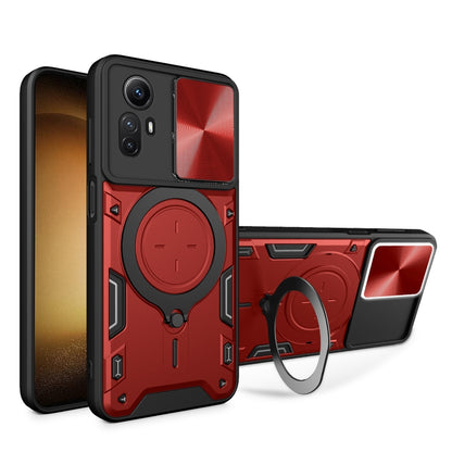 CD Texture Sliding Camshield Magnetic Holder Phone Case, For Xiaomi Redmi Note 12S 4G, For Xiaomi Redmi Note 12 4G, For Xiaomi Redmi Note 12 Pro 5G, For Xiaomi Redmi 12C