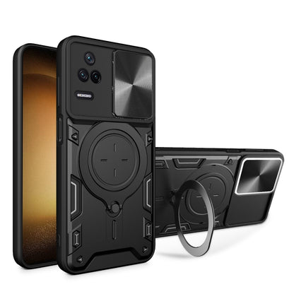 CD Texture Sliding Camshield Magnetic Holder Phone Case, For Xiaomi Poco M5 5G, For Xiaomi Redmi A1 4G, For Xiaomi Redmi Note 11 Global, For Xiaomi Redmi K40S / Poco F4