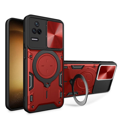 CD Texture Sliding Camshield Magnetic Holder Phone Case, For Xiaomi Poco M5 5G, For Xiaomi Redmi A1 4G, For Xiaomi Redmi Note 11 Global, For Xiaomi Redmi K40S / Poco F4