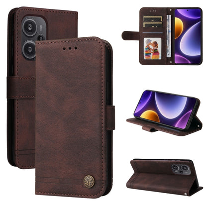 Skin Feel Life Tree Metal Button Leather Phone Case, For Xiaomi 13T / Redmi K60 Ultra, For Xiaomi Redmi K70 / K70 Pro, For Xiaomi Redmi Poco F5, For Xiaomi Redmi K60 / K60 Pro
