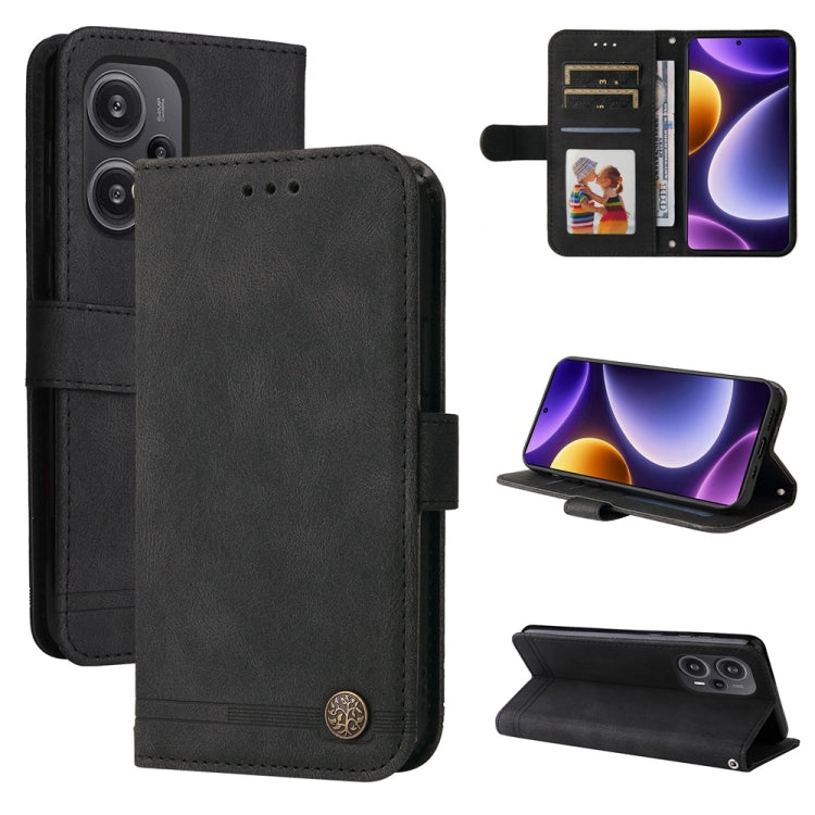 Skin Feel Life Tree Metal Button Leather Phone Case, For Xiaomi 13T / Redmi K60 Ultra, For Xiaomi Redmi K70 / K70 Pro, For Xiaomi Redmi Poco F5, For Xiaomi Redmi K60 / K60 Pro