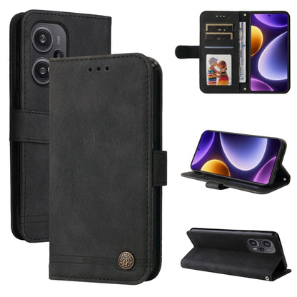 Skin Feel Life Tree Metal Button Leather Phone Case, For Xiaomi 13T / Redmi K60 Ultra, For Xiaomi Redmi K70 / K70 Pro, For Xiaomi Redmi Poco F5, For Xiaomi Redmi K60 / K60 Pro