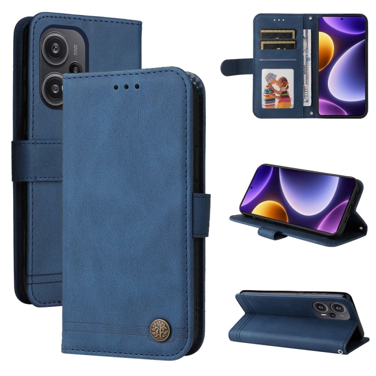 Skin Feel Life Tree Metal Button Leather Phone Case, For Xiaomi 13T / Redmi K60 Ultra, For Xiaomi Redmi K70 / K70 Pro, For Xiaomi Redmi Poco F5, For Xiaomi Redmi K60 / K60 Pro