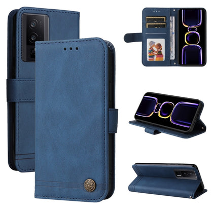 Skin Feel Life Tree Metal Button Leather Phone Case, For Xiaomi 13T / Redmi K60 Ultra, For Xiaomi Redmi K70 / K70 Pro, For Xiaomi Redmi Poco F5, For Xiaomi Redmi K60 / K60 Pro